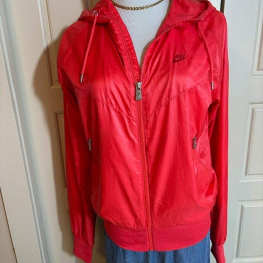 NIKE windbreaker/Running Jacket, zip up, Red Sz M